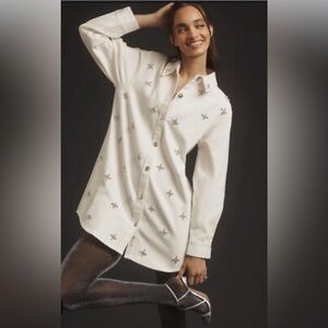 Anthropologie Rdalamal Denim Shirt Dress Midi 🤍✨